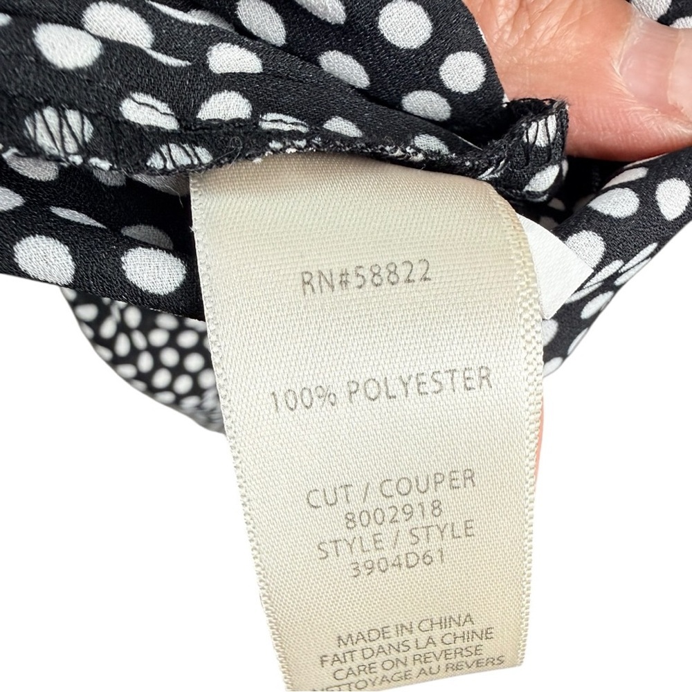 Max Studio Black and White Patterned Midi Dress - Picture 8 of 8